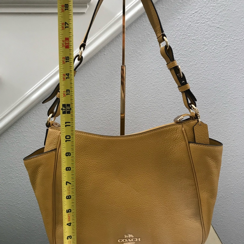 Coach Mustard Leather Shoulder Bag